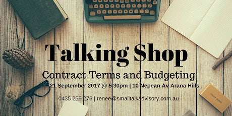 Talking Shop - Contract Terms and Budgeting primary image
