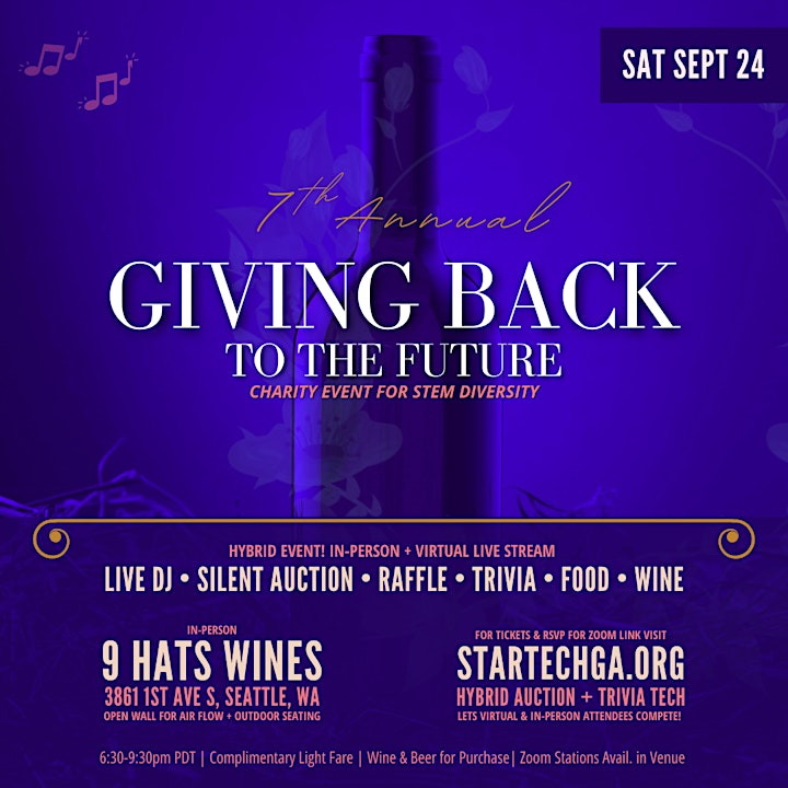 GIVING BACK to the Future 2022 ~ Charity Event for STEM Diversity image