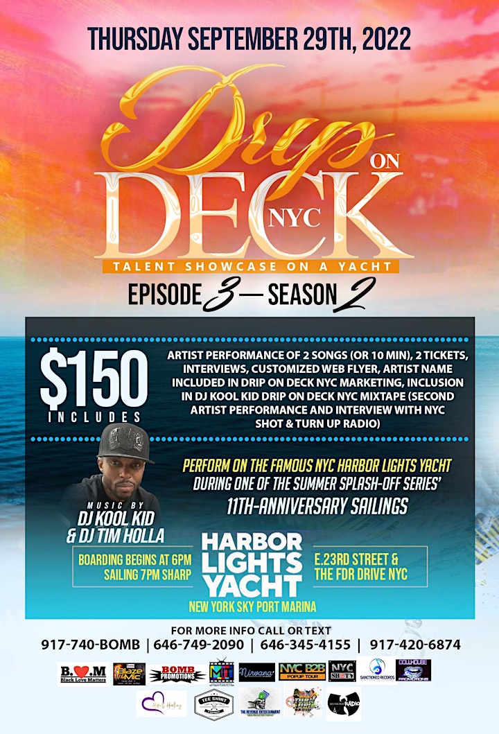 DRIP ON DECK NYC - TALENT SHOWCASE ON A YACHT SEASON 2 EPISODE 3 image