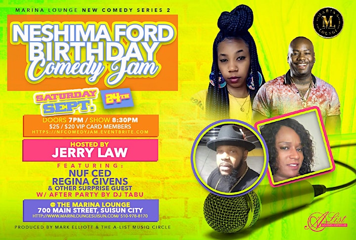 MARINA LOUNGE New Comedy Series 2 Feat: NESHIMA FORD, Host JERRY LAW & More image