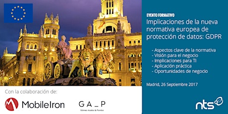 Imagen principal de GDPR A LA "ESPAÑOLA" - Cómo cumplir la nueva normativa Europea de protección de datos - MADRID