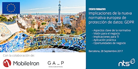 Imagen principal de GDPR A LA "ESPAÑOLA" - Cómo cumplir la nueva normativa Europea de protección de datos - BARCELONA