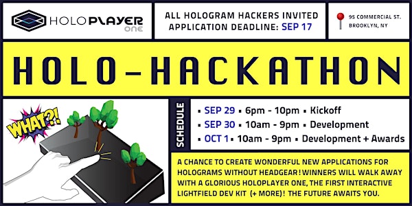 Holo-Hackathon (with HoloPlayer One!)