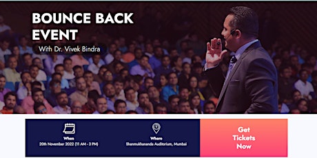 Bounce Back Event With Dr. Vivek Bindra Mumbai