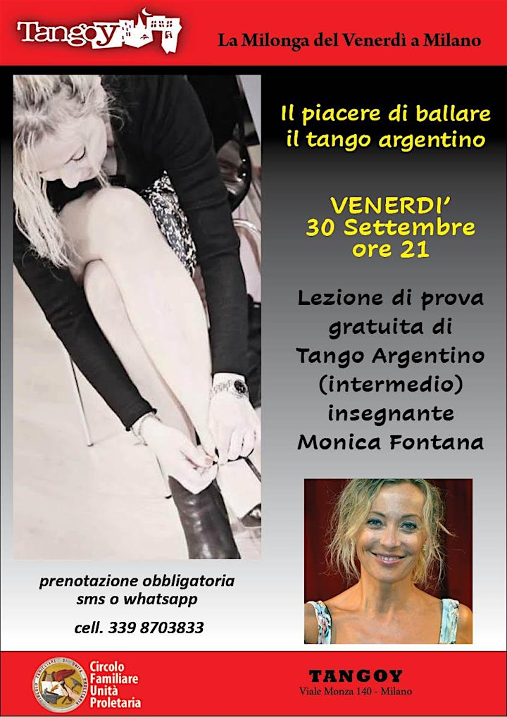 Immagine Lezione di prova gratuita di Tango Argentino (avanzato) con Monica Fontana