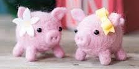 Sip, Snack, and Needle Felt Farm Animals!  ( It's Piglet Time!!)