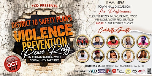 YCD Presents: District 10 Safety Plan's Violence Prevention Peace Rally
