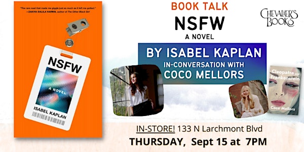 Book Talk!  NSFW by  Isabel Kaplan, with Coco Mellors