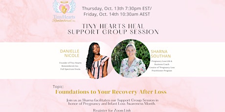 Foundations to Your Recovery After Loss Support Group Session
