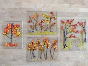 Paint with Glass; Fall Trees
