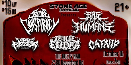 Suicide Conspiracy & Bag of Humans w/ Facefirst, Catnip, Temple of Ellora