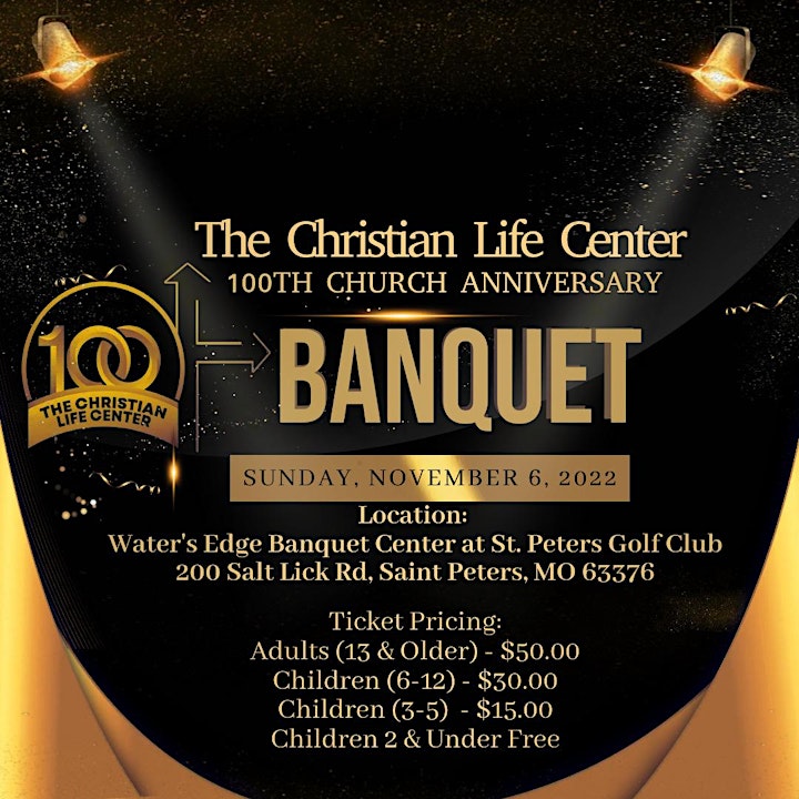 The Christian Life Center 100 Year Anniversary Banquet image