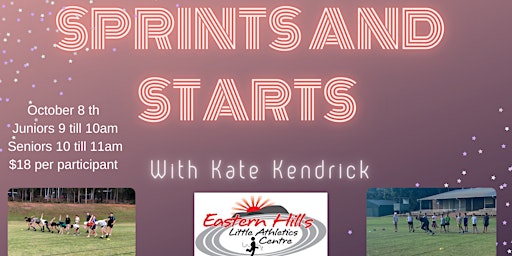 Sprints and Starts Clinic with Kate Kendrick (Senior group )
