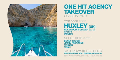 Glass Island - One Hit Agency presents HUXLEY (UK) - Saturday 1st October primary image
