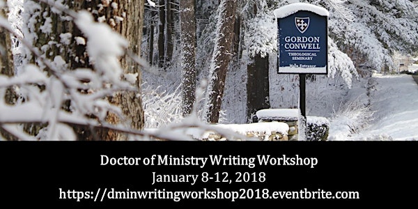 Doctor of Ministry Writing Workshop 2018