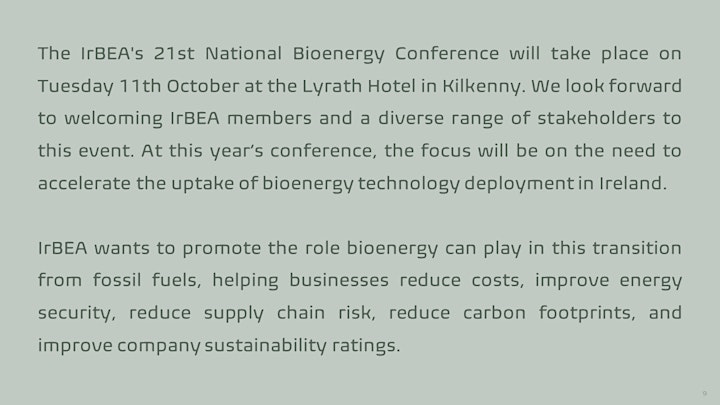 IrBEA 21st National Bioenergy Conference image