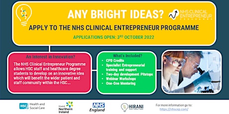 NHS Clinical Entrepreneur Programme NI Launch Webinar