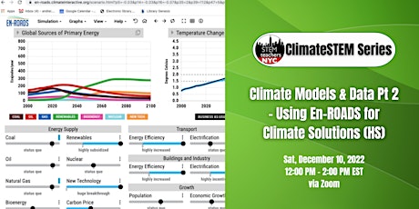 Climate Models & Data Part 2 - Using En-ROADS for Climate Solutions (HS)