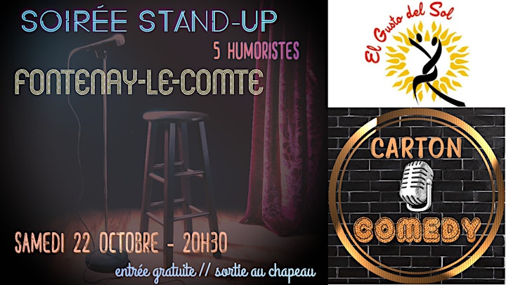 Image pour Carton Comedy Night #58 @ El Gusto Del Sol (Fontenay-le-Comte - 85) 