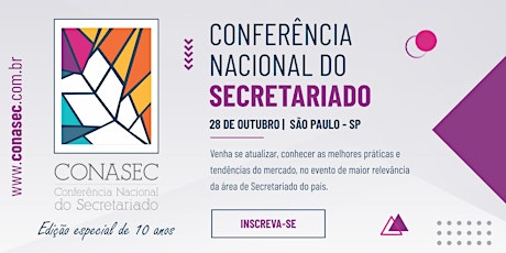 Imagem principal do evento Conferência Nacional do Secretariado - CONASEC 2022