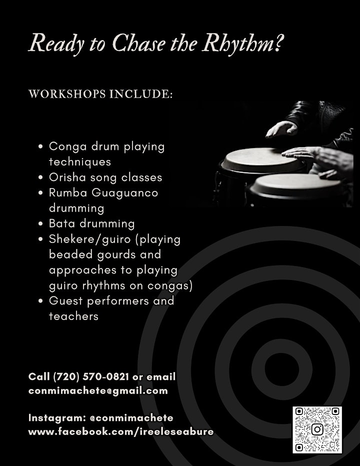 Afro-Cuban Folkloric  Drumming Workshops @ Denver Dance Center! image
