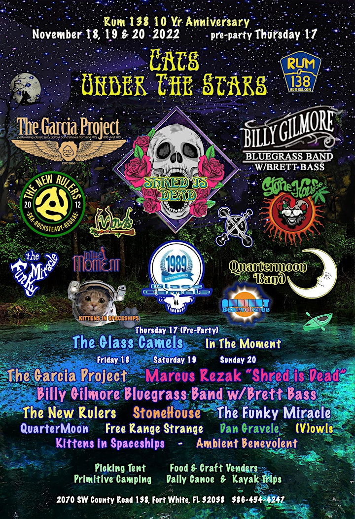 Rum 138 - 10th Anniversary “Cats Under The Stars” 3 Day Music Festival image