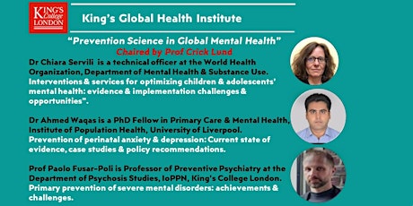 King's Global Health Institute - Prevention Science in Global Mental Health primary image