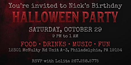 Nick’s Birthday Halloween Party (BIG30)
