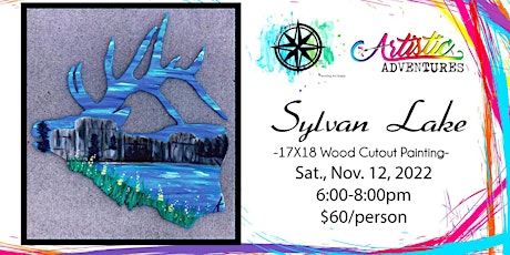 Sylvan Lake Wood Cutout - Canvas Painting- Rapid City SD