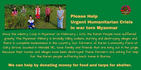 Fundraiser Dinner for Karen People Suffering from the war in Burma