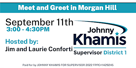 Morgan Hill Meet and Greet for Johnny Khamis