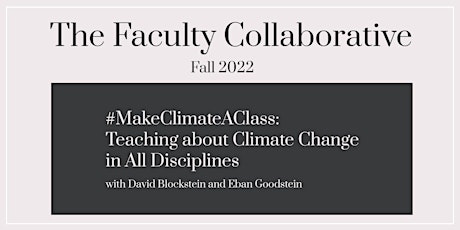 #MakeClimateAClass: Teaching about Climate Change in All Disciplines