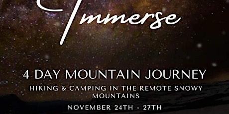 IMMERSE- 4 day Hiking retreat primary image