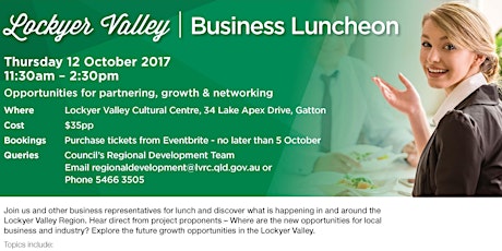 Lockyer Valley Business Luncheon primary image