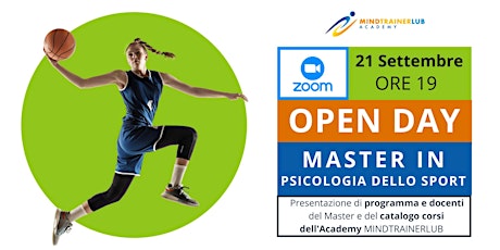 OPEN DAY! Presentazione del Master e dei corsi di Psicologia dello Sport primary image