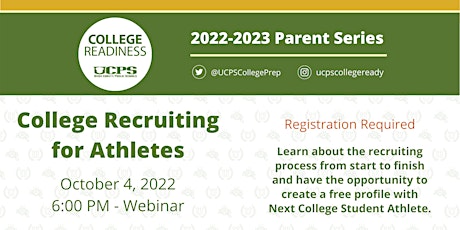 UCPS College Readiness Series: College Recruiting for Athletes