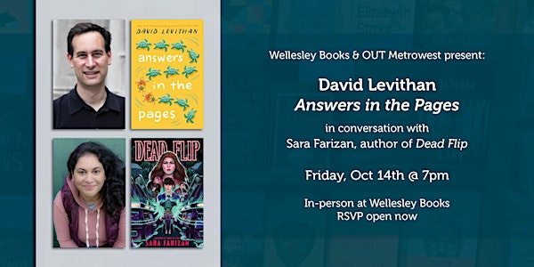 David Levithan presents "Answers in the Pages" with Sara Farizan
