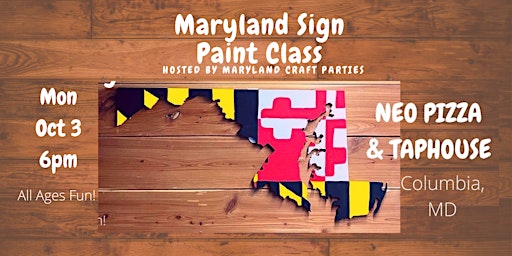 Maryland Sign Painting at NEO Pizza Columbia w Maryland Craft Parties