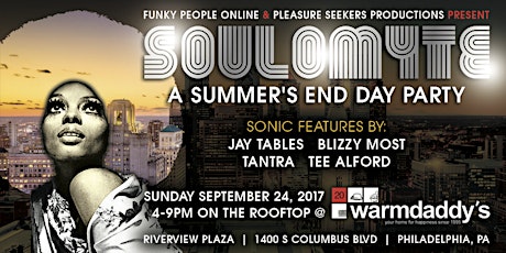 SOULOMYTE | Rooftop Day Party | SUN Sept 24th 4p | Phila primary image