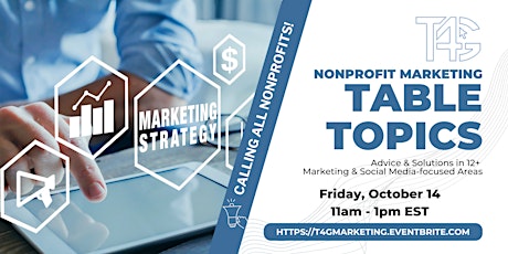 Nonprofit Marketing Table Topics - Advice & Solutions in 12+ Areas