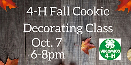 Primaire afbeelding van 4-H Cookie Fall Cookie Decorating Class