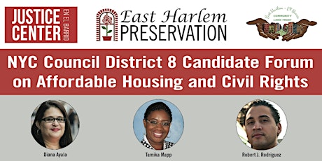 NYC Council District 8 Candidate Forum on Affordable Housing and Civil Rights primary image