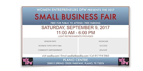 WOMEN ENTREPRENEURS DFW PRESENTS THE 2017 SMALL BUSINESS FAIR primary image