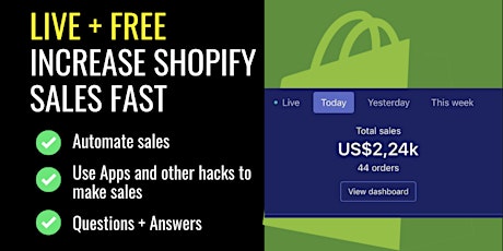 Increase Shopify Sales Fast - How to Grow Your Shopify Business - LIVE