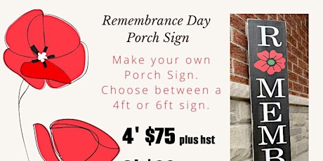 REMEMBRANCE Porch Sign Workshop