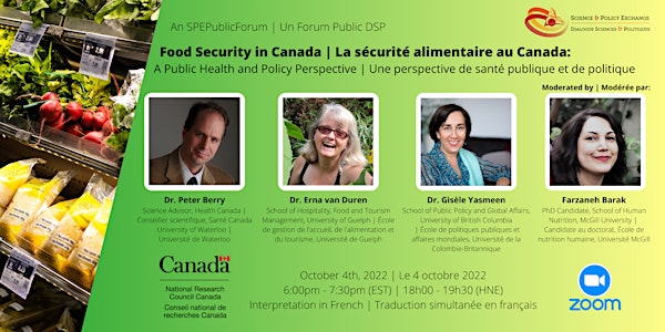 Food Security in Canada: A Public Health and Policy Perspective