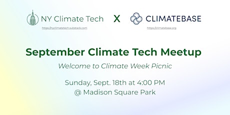 NY Climate Tech x Climatebase September Meetup