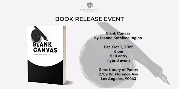 Book Release Event:Blank Canvas by Leanne Kathleen Ingino