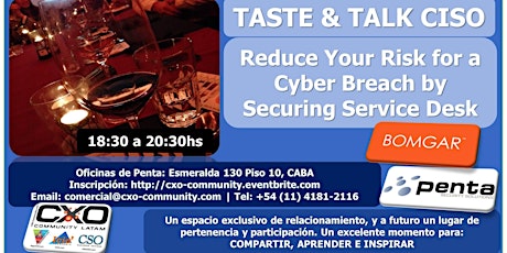 Imagen principal de Taste&Talk CISO #PentaMeets Reduce Your Risk for a Cyber Breach @PentaSecSol @Bomgar