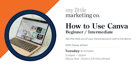 How to Use Canva - Beginner to Intermediate - ALBURY primary image